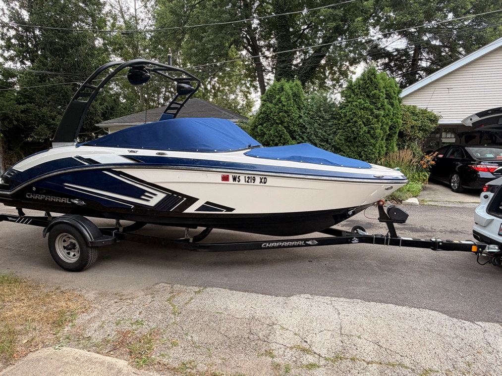Chaparral boat with a glossy, freshly detailed finish